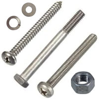 Stainless Steel Screws, bolts, washers, and nuts