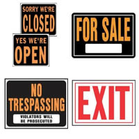 Signs and Signage, No Trespassing, no hunting, Exit, For Sale