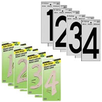 House Address Numbers and letters,  Reflective, Dimensional, Adhesive, Wall-Mount