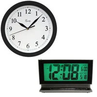 Clocks, Digital and analog, Wall and alarm 