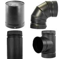 Dsp Double Wall Black Stove Pipe, Pipe and Fittings