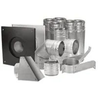 Stove Vent Kits, Pellet and Multi-Fuel, Single-Wall and Double-Wall, Black and Galvanized