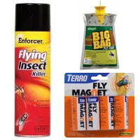Fly Traps, Spray, and Strips