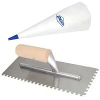 Tile and Grout Tools, Floats, Bags, and trowels